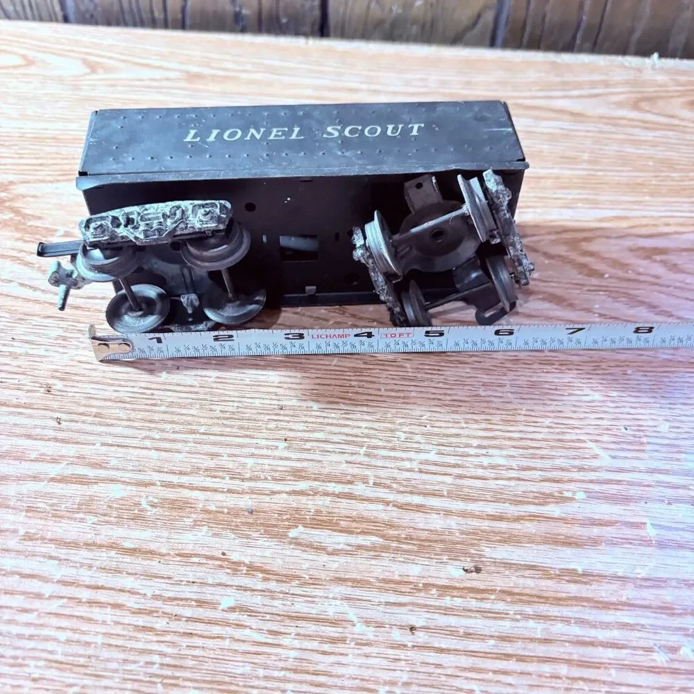 Lionel O Train Metal Tinplate Coffin Box Style Scout Tender Black